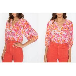 Womens Cabellero Zara Top Pixel Party Blouse Size S EUC!